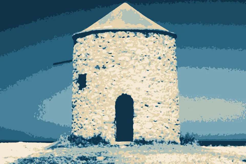 Agios Ioannis: Windmill on Levkas beach, pic1