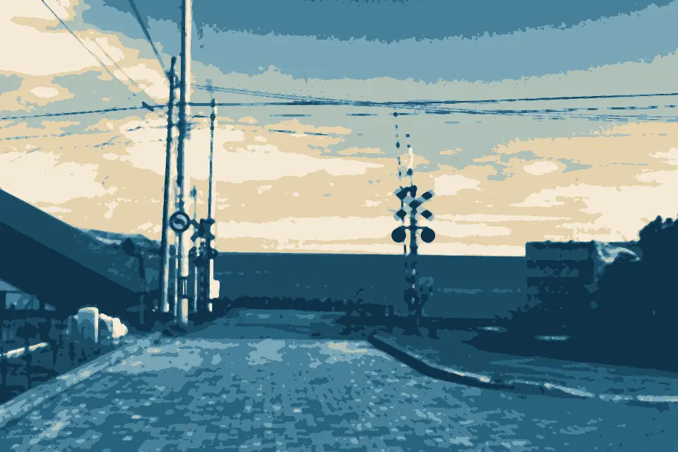 Bentenga Hama: 海への踏み切り（Crossing of the sea） - panoramio