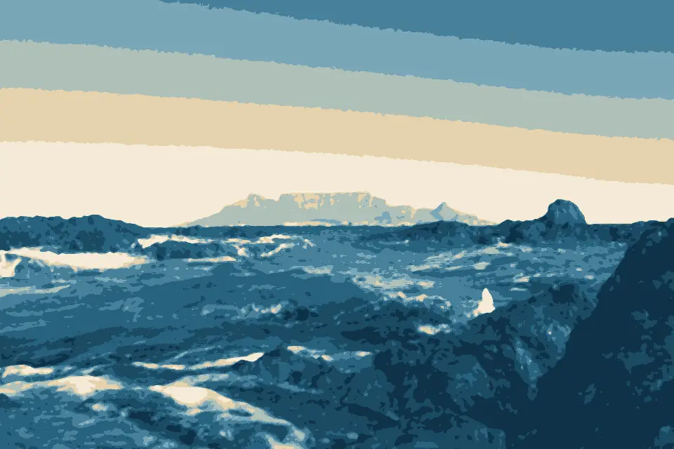Bloubergstrand: Table Mountain at Sea Level - panoramio