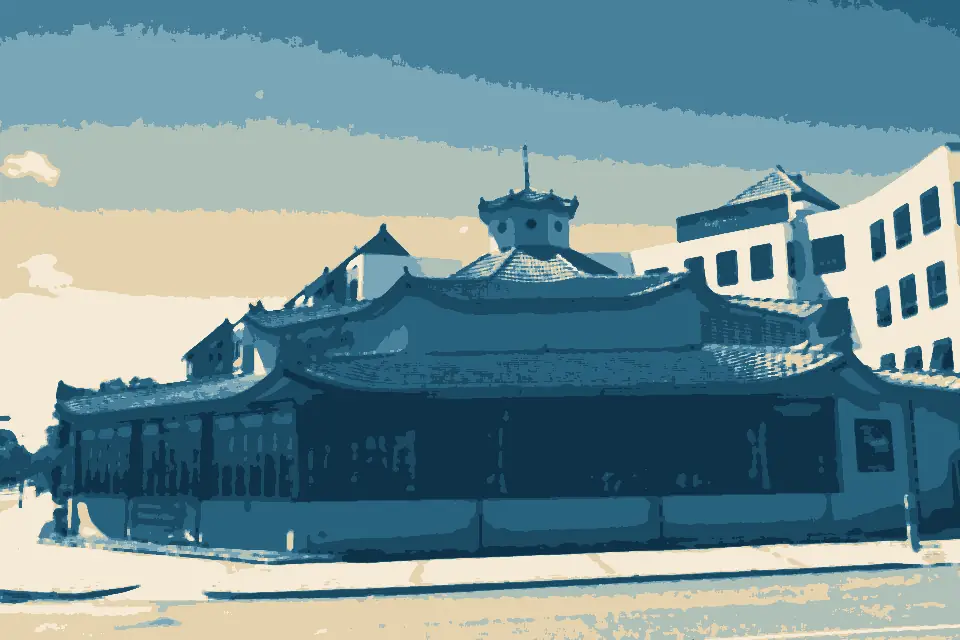 Como Beach: Pagoda, Como, January 2021 03