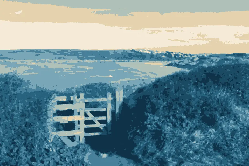 Crantock Beach: Kissing gate on coast path SW of Crantock Beach - geograph.org.uk - 5247227