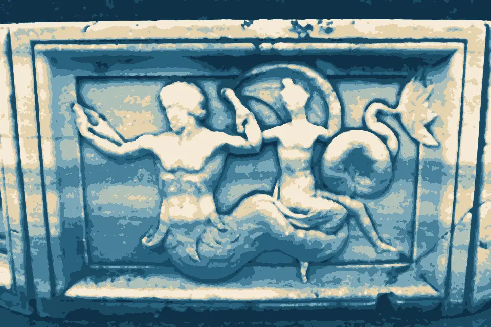 Didem Plajı: Detail of column bases, sea creature, Apollo Temple, Didyma