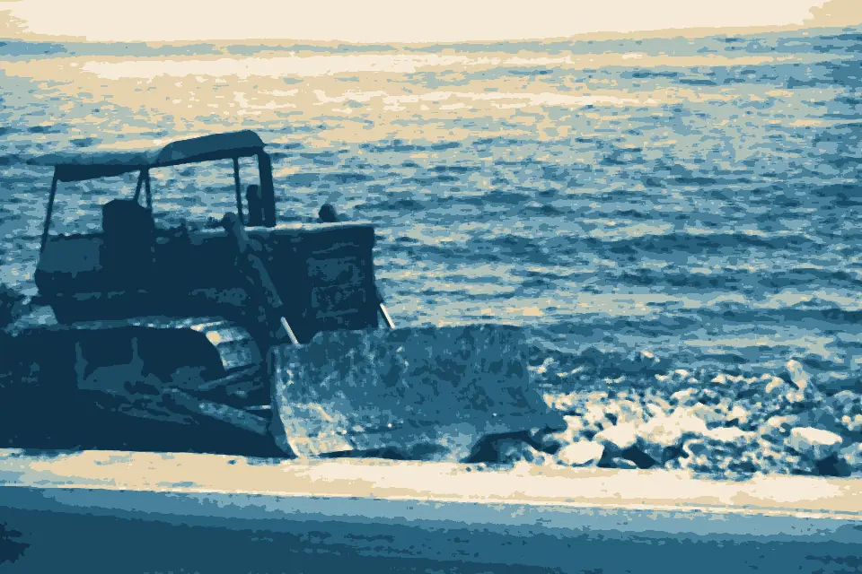 Ensenada Oeste de Punta Gorda: Corroded Komatsu