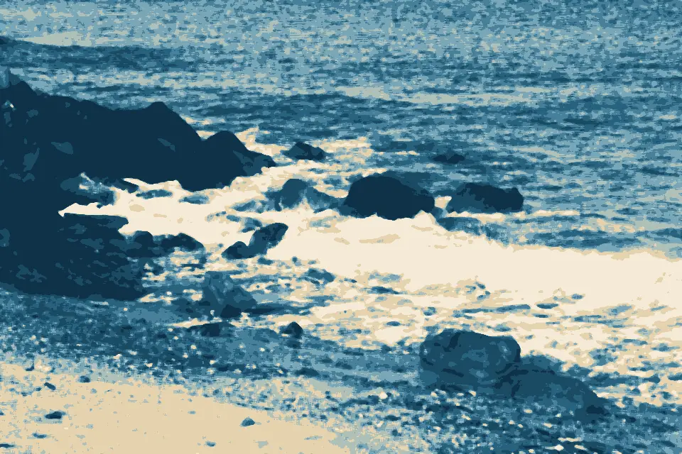 Fódele: Northern coast Crete rocks waves detail
