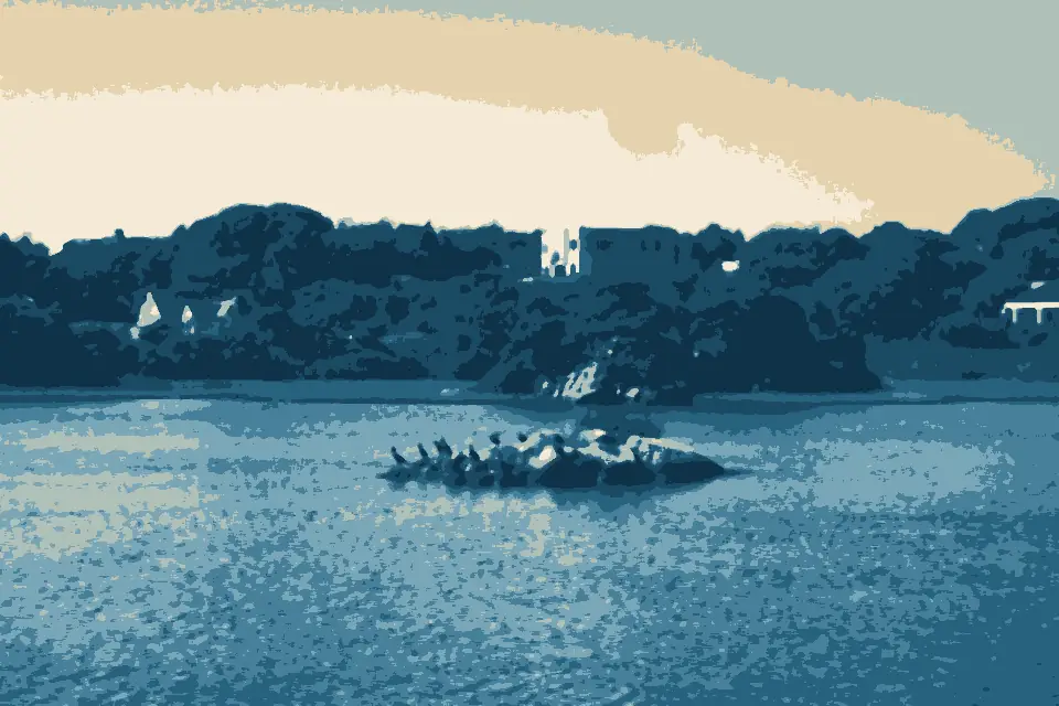 Hazard Beach: Rock in Goose Neck Cove, S Newport, Rhode Island (11524072124)