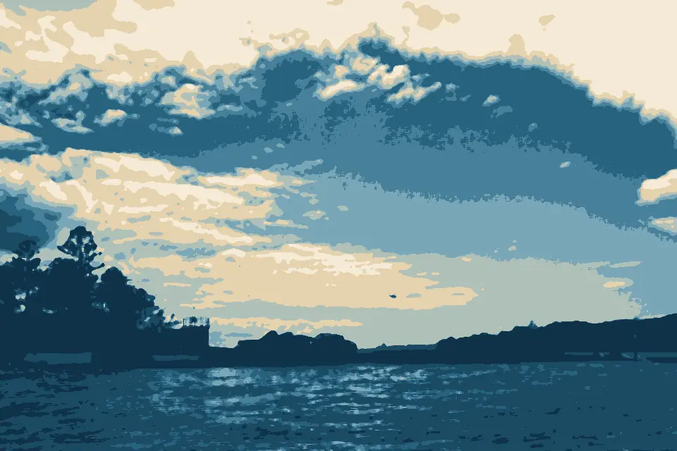 Lady Martins Beach: Seaplane over Shark Island, Sydney Harbour (15533568803)