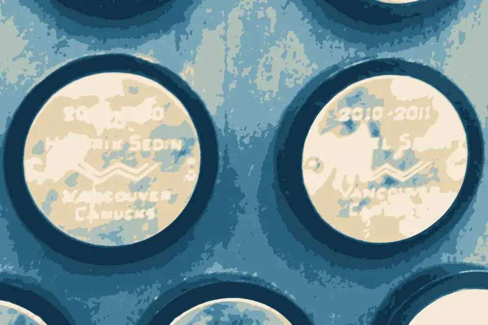 Middle Arm: Sedins Art Ross plaques