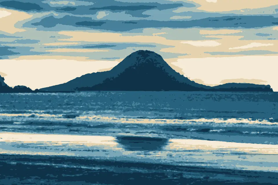 Ohope Beach: Moutohora Island from Ohope Beach 01