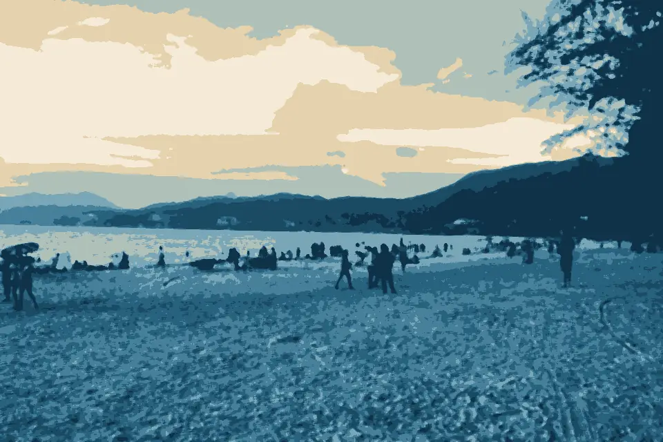 Patong Beach: Patong Beach as sun is setting