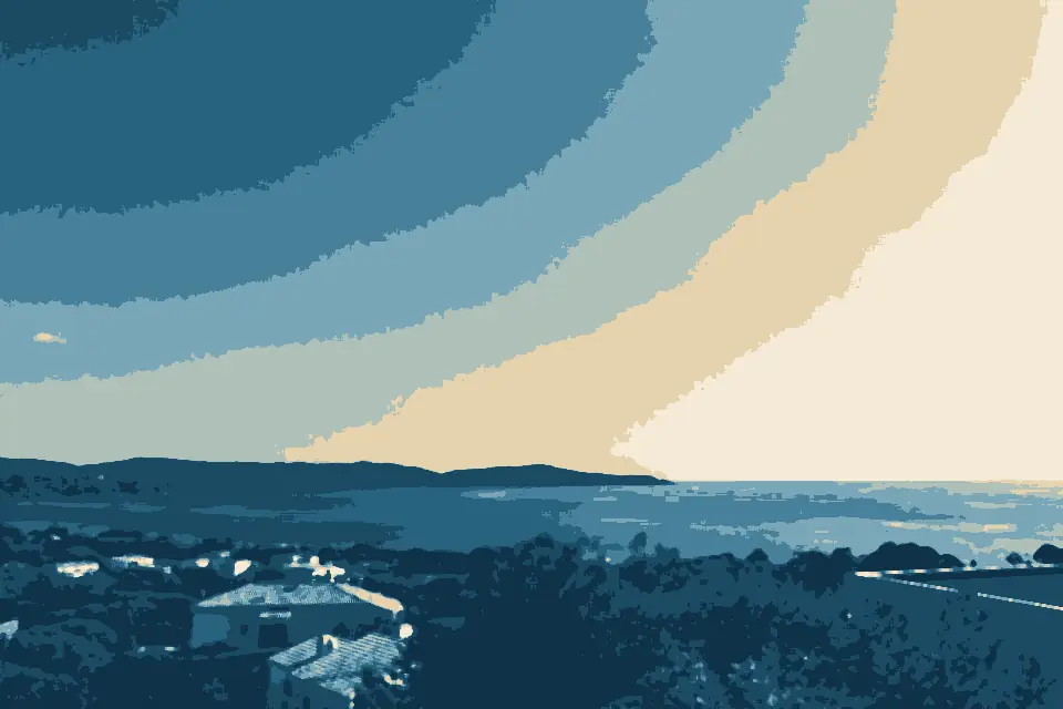 Plage des Trois Pins: Blick über Cavalaire (22223046056)