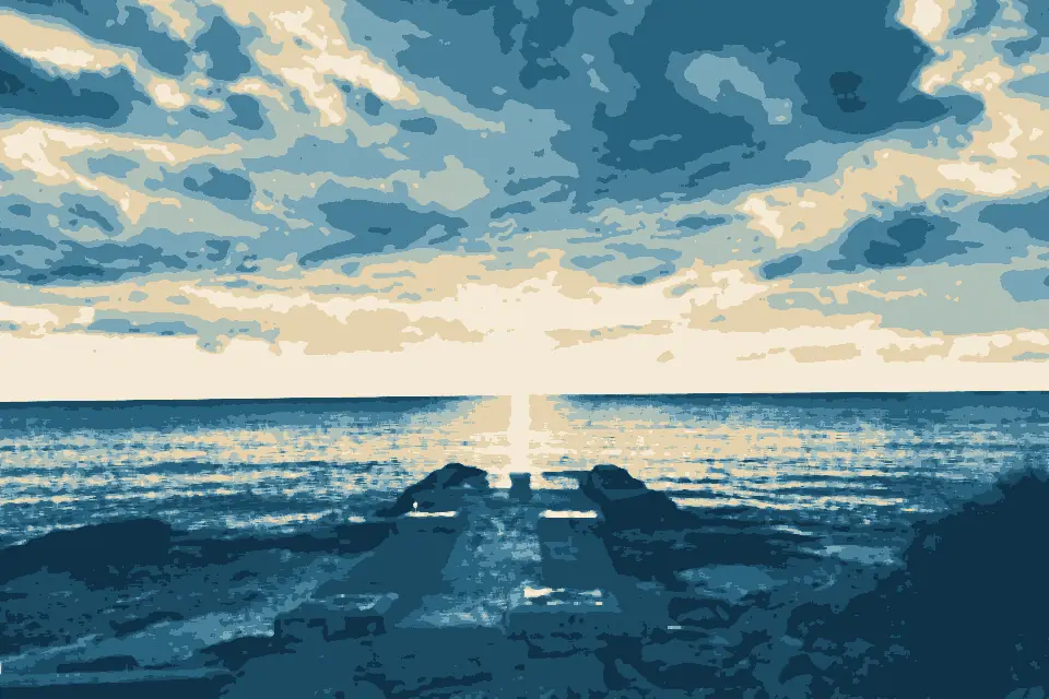 Platja des Trenc: Foto al atardecer en la playa de Es Trencs