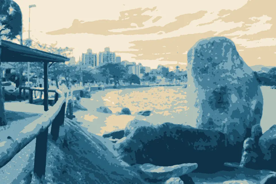 Praia da Saudade: Florianópolis, Calçadão da Praia do Meio - panoramio