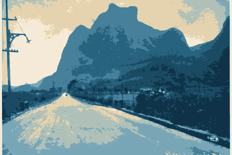 Praia de São Conrado: Pedra da Gávea; a partir de São Conrado (007A5P4F02-052)