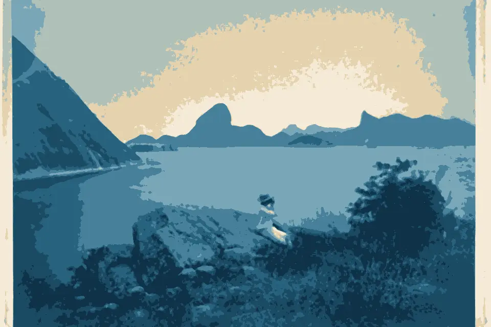 Praia do Adão: Entrada da Baía de Guanabara, vista de Niterói (002002AMF002002)