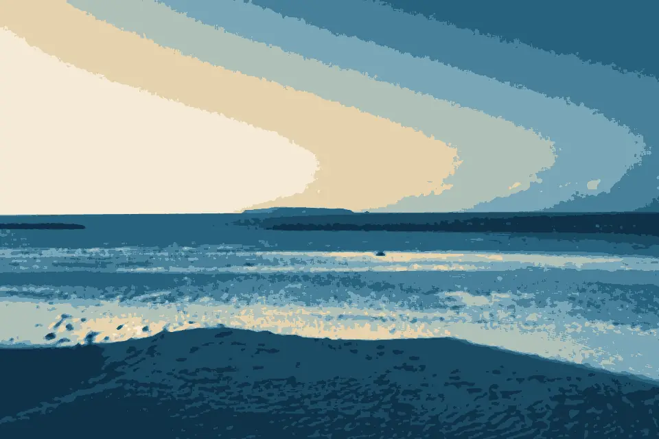 Shingū Hama: View of Ainoshima Island from Shingu Beach