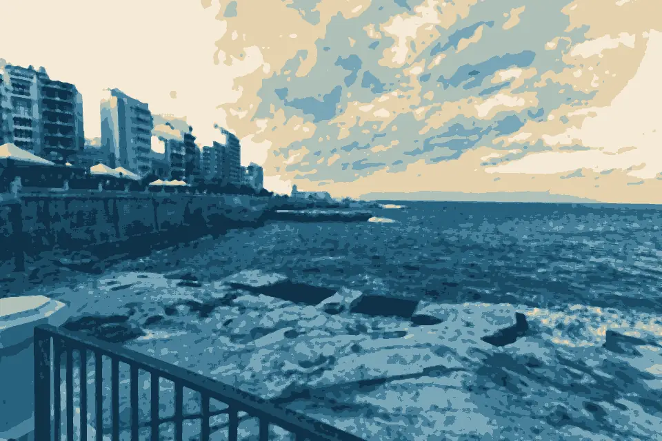 Sliema beach: Malta - St. Julian's - Sliema - Qui-Si-Sana - Qui-Si-Sana Beach 01