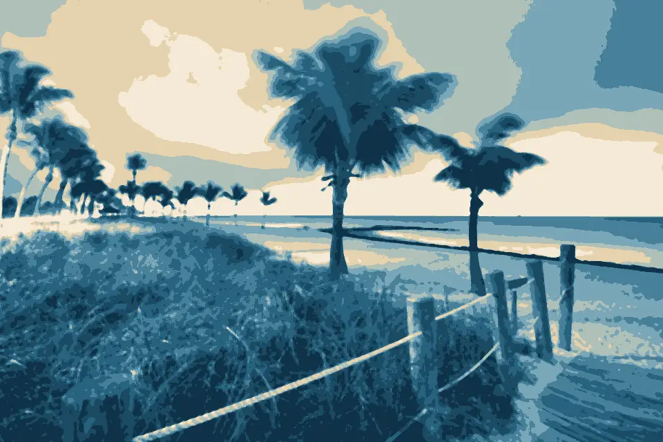 Smathers Beach: Early morning Smathers Beach Key West