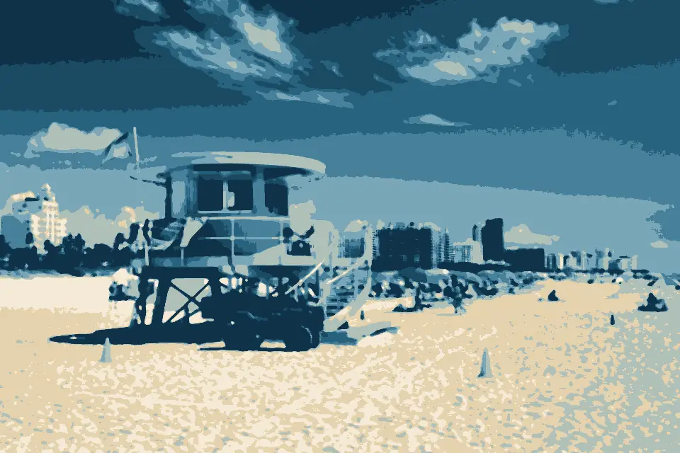 South Beach: Lifeguards stand South Beach 2