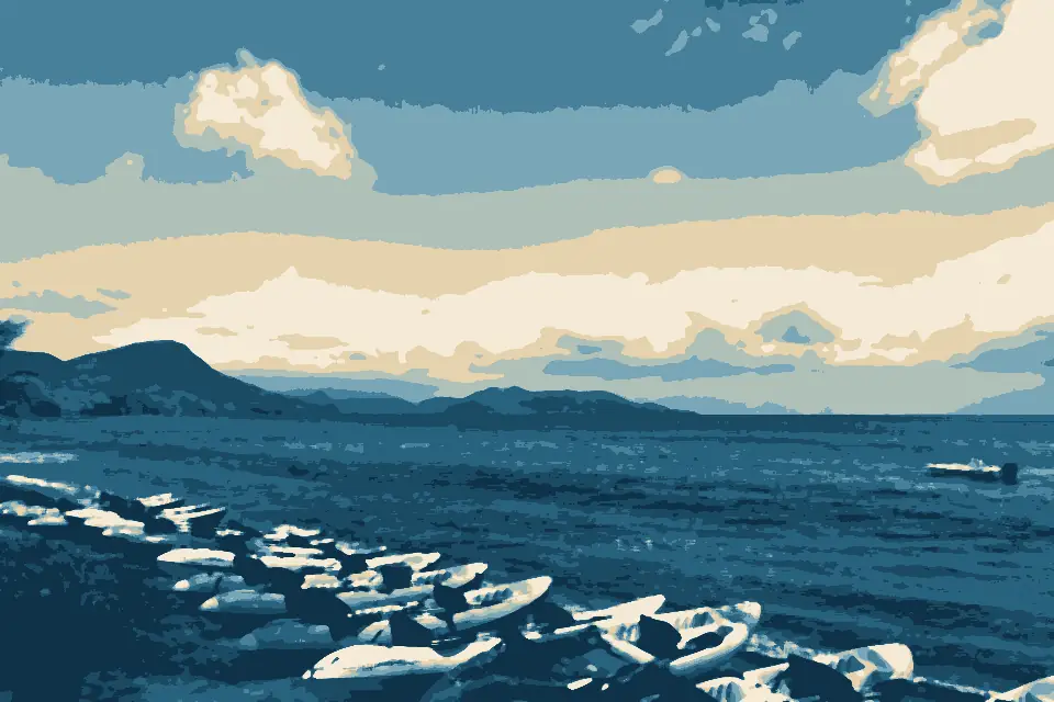 South Friar’s Bay: Kayaks at St. Kitts