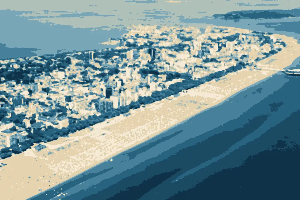 Spiaggia di Lignano Sabbiadoro: Aerial image of Lignano Sabbiadoro (view from the south)
