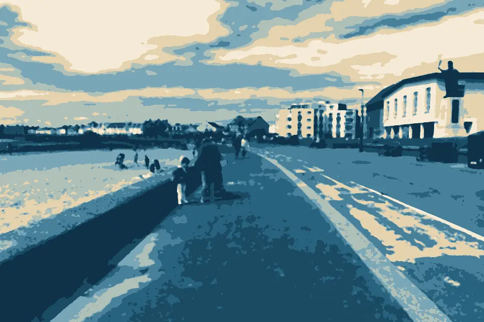 Troon Beach: South Beach Esplanade in Troon (geograph 6435320)