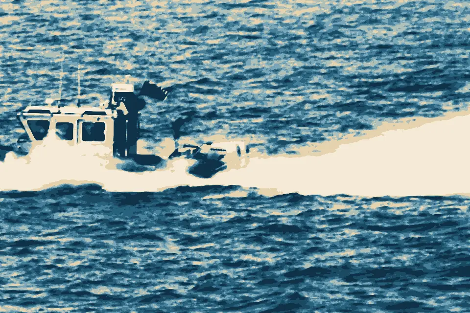 Upper New York Bay: Coast Guard at speed 2 (4672662587)