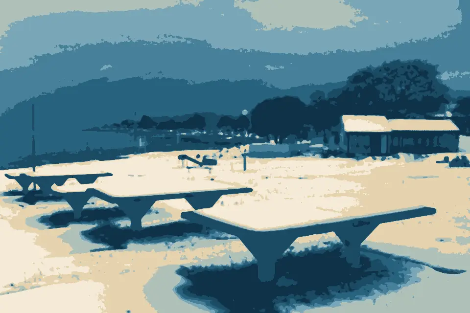 Uvala Sveti Martin: Snow in Poreč on the table, the first day of winter 2009